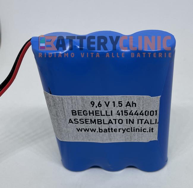 Batteria Lampada Emergenza BEGHELLI 415444001 9,6 V 1,5 Ah LiFePO