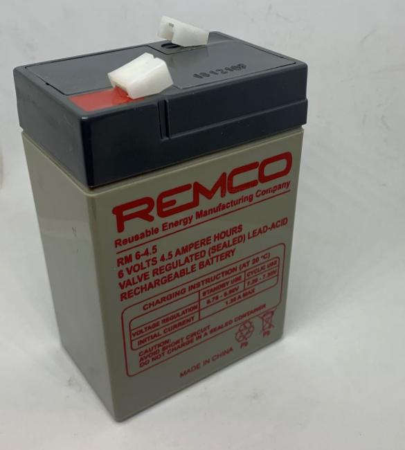 BATTERIA PIOMBO REMCO 6V 4,5AH