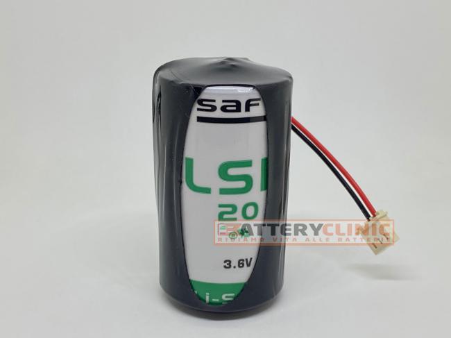 SAFT PACCO BATTERIE LITIO CON CONNETTORE COMPATIBILE TECNOALARM 3,6V 13AH 
