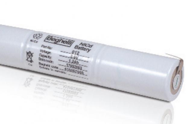 Batteria Lampada Emergenza BEGHELLI Ni-Cd 3.6v 2 Ah con uscita FASTON