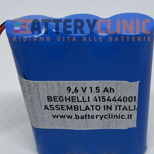 Batteria Lampada Emergenza BEGHELLI 415444001 9,6 V 1,5 Ah LiFePO