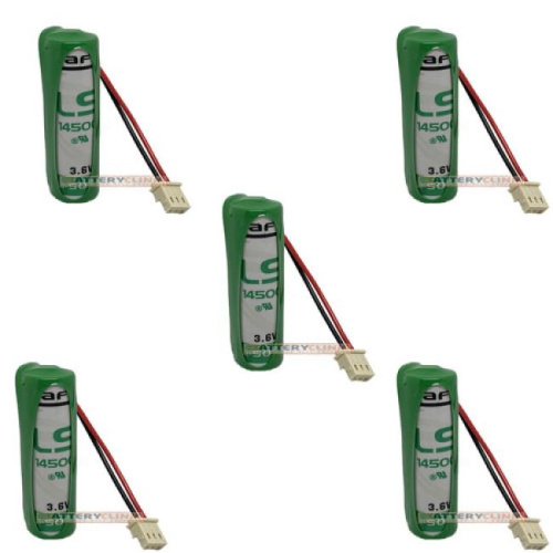SAFT BATTERIE PILA LITIO SAFT LS14500 3,6V 2,6Ah COMPATIBILE ALLARMI TECNOALARM 5 PEZZI